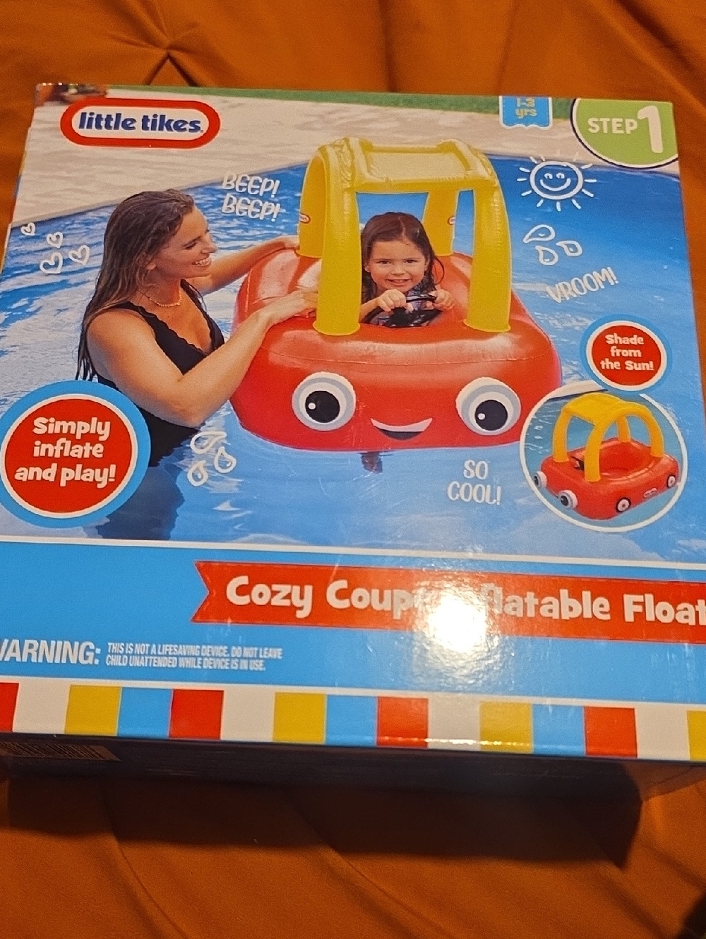 Little Tikes Cozy Couple Inflatable Float - Red & Yellow